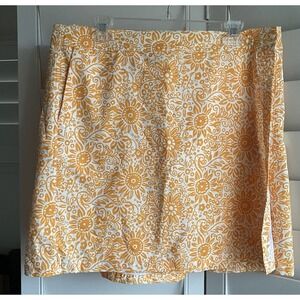 RipSkirt Hawaii Yellow Orange Tuscan Sunflower Mini True Wrap Skirt L Pockets